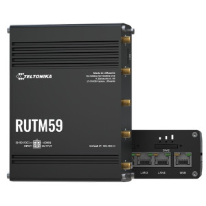 Teltonika RUTM59 Ultra-High Speed Smart Router for IoT Applications, Dual SIM, 5 Gigabit Ethernet
